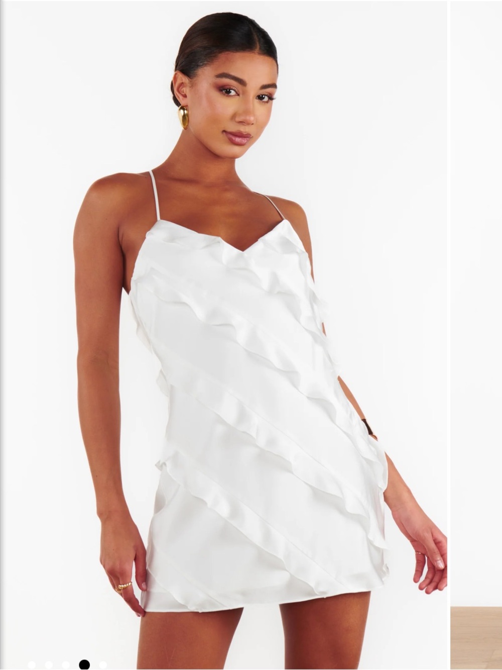 Show Me Your Mumu White Romance Ruffle Mini Dress
